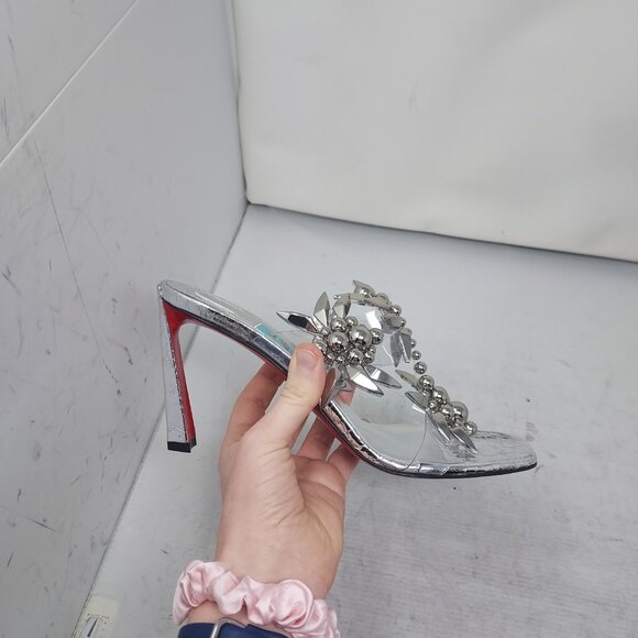Christian Louboutin Marvel Imperious Rex Silver Jewel Sandal - Picture 3 of 13